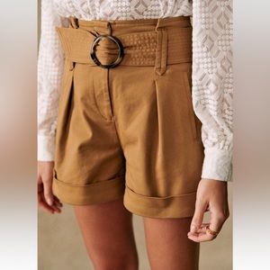 Sezane Rome Shorts in Caramel 34 2
